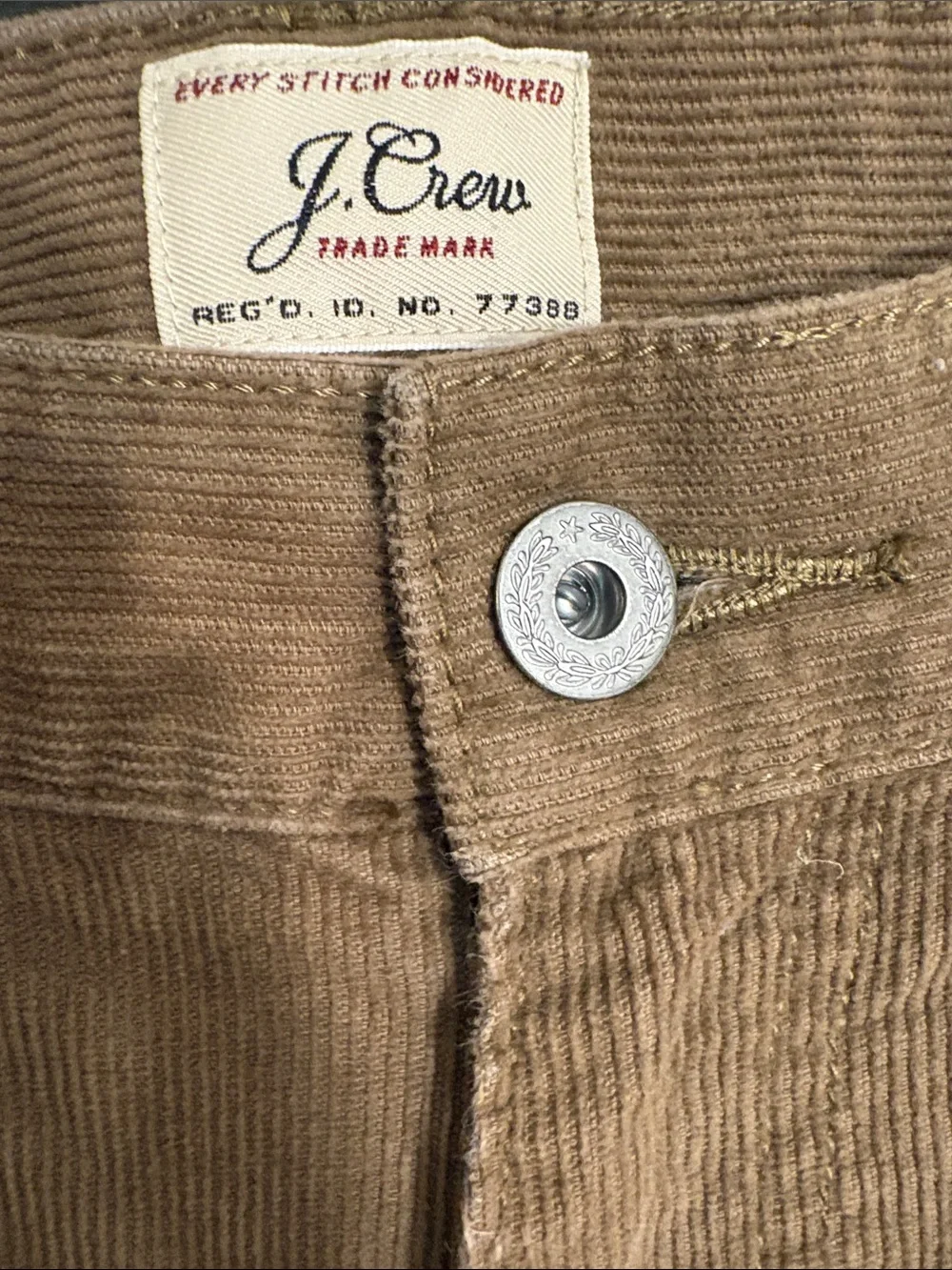 J. Crew Men’s Corduroy Pants in Caramel Brown